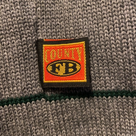 Men’s FB County Green and Gray “Charlie Brown” S/S  Pullover Sweater 2X NWT - Picture 4 of 4